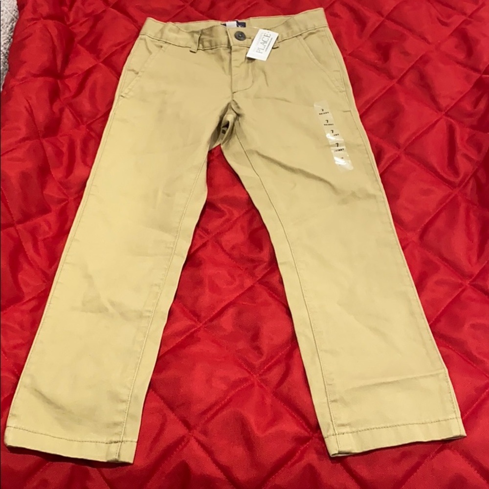 Boys Skinny pants flax color